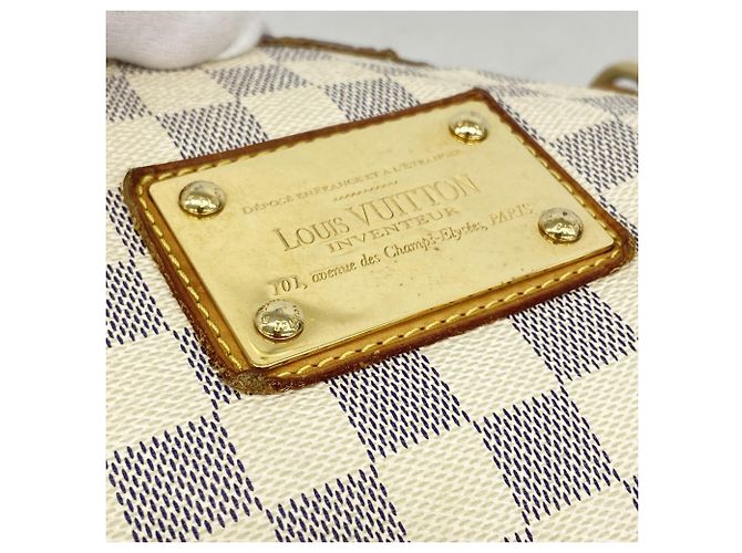 Borsa a Spalla Louis Vuitton Damier Azur Galliera PM Bianco - vista 10