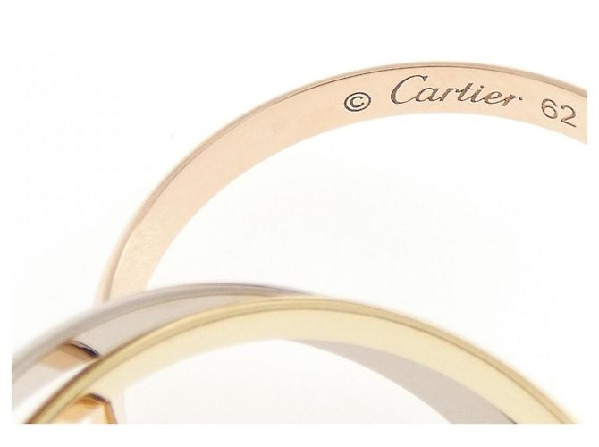Anello Cartier Trinity in oro rosa bianco e giallo 18K - vista 4