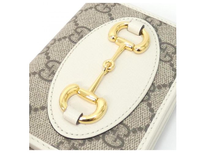 Cartera de doble pliegue HORSEBIT 1955 Gucci Blanco Beige - vista 5