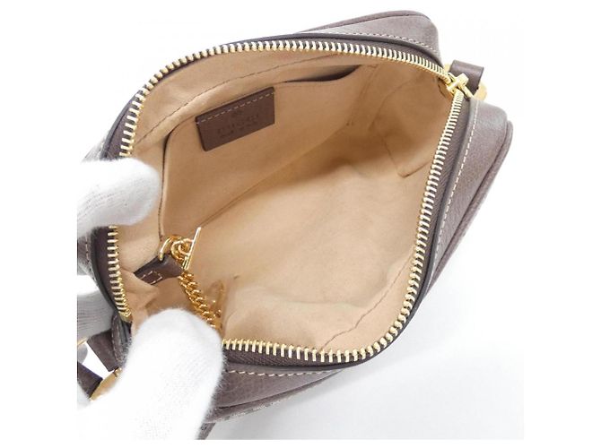 Borsa a Spalla Gucci Ophidia 517350 96IWS Marrone Beige - vista 8