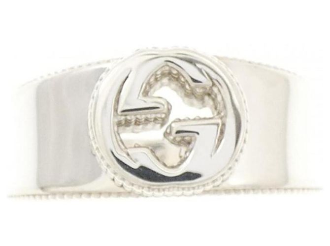 Anello a fascia in argento con Interlocking G Gucci - vista 2