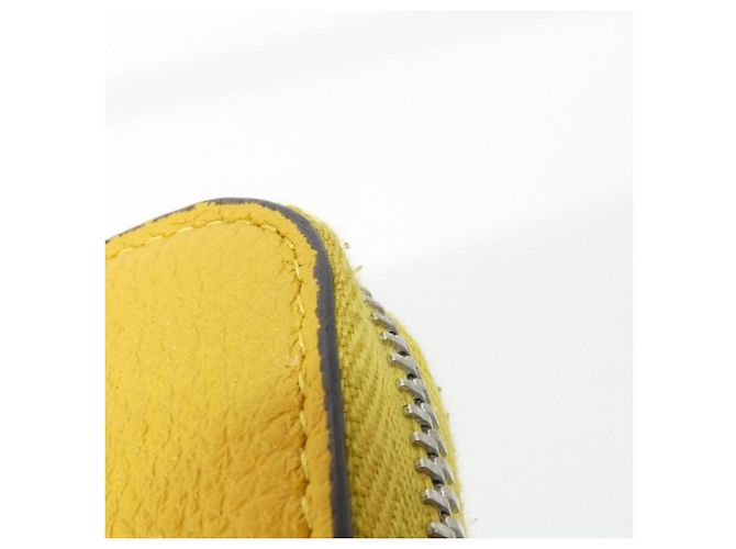 Cartera bi-fold de piel de becerro amarilla Fendi Amarillo - vista 5