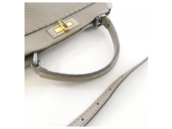 Borsa Fendi Peekaboo Argento - vista 3