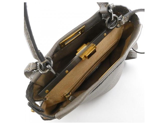 Borsa Fendi Peekaboo Argento - vista 5