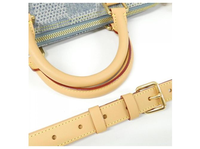 Borsa Louis Vuitton Damier Denim 3D Speedy Bandoulière - vista 7