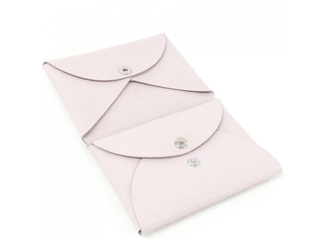 Hermès Hermes Calvi Duo Münzbeutel in Hellrosa Pink - Ansicht 2