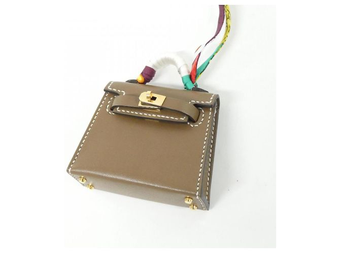 Hermès Hermes Kelly Twilly Mini Accessoire Taschenanhänger Beige Taupe - Ansicht 2