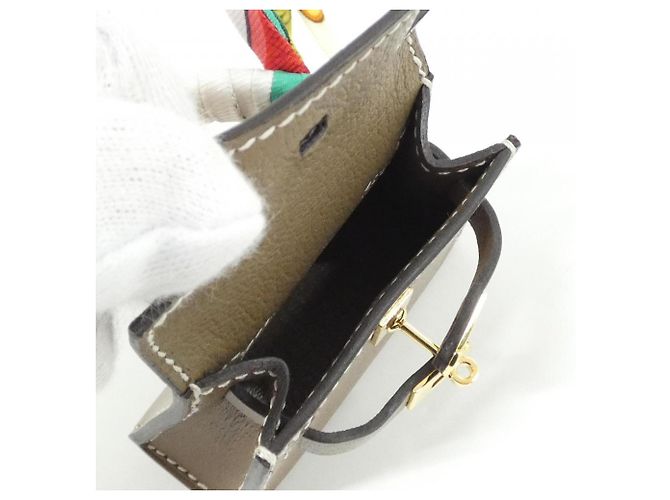Hermès Hermes Kelly Twilly Mini Accessoire Taschenanhänger Beige Taupe - Ansicht 4