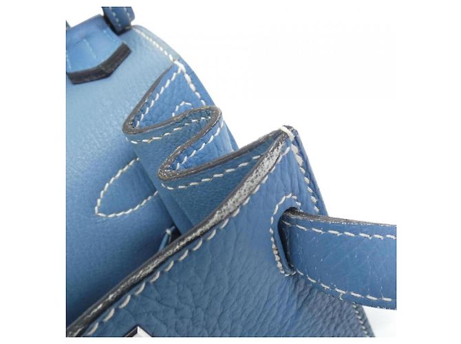 Hermès Borsa a tracolla Hermes Jypsiere 28cm Blu - vista 10