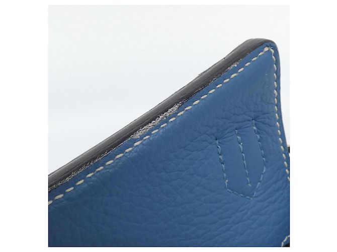 Hermès Borsa a tracolla Hermes Jypsiere 28cm Blu - vista 5