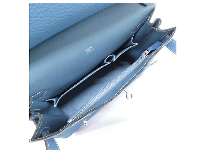 Hermès Borsa a tracolla Hermes Jypsiere 28cm Blu - vista 8