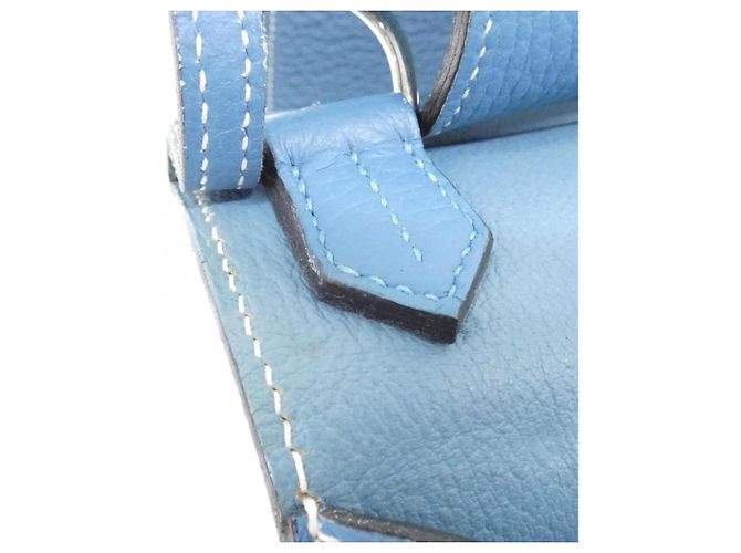 Hermès Borsa a tracolla Hermes Jypsiere 28cm Blu - vista 9