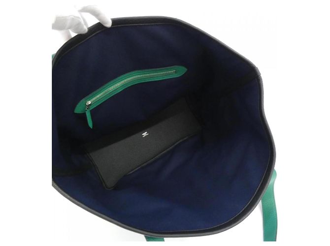 Hermès Hermes Pure Sangle Handtasche Schwarz Blau Hellgrün - Ansicht 6
