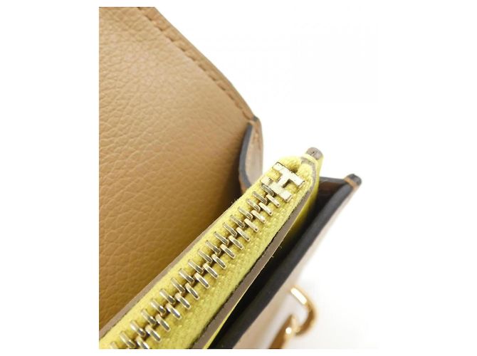 Hermès Hermes Luli Slim Bicolor Wallet Brown - view 5