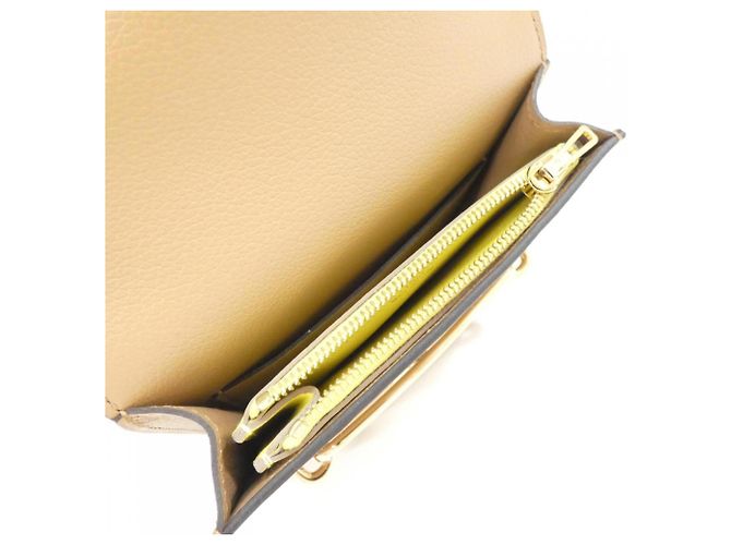 Hermès Hermes Luli Slim Bicolor Wallet Brown - view 6