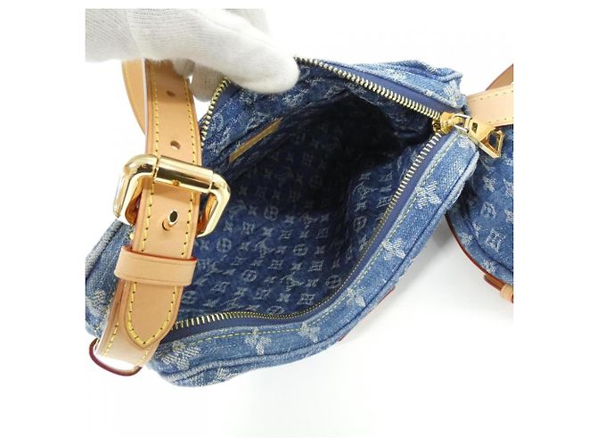 Borsa a Spalla Louis Vuitton LV Remix Croissant Blu - vista 8