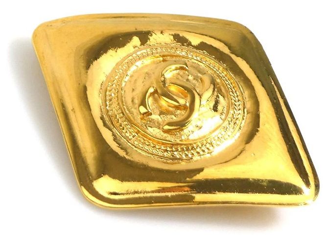 Spilla in metallo dorato Chanel D'oro - vista 2