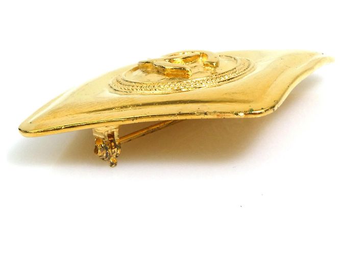 Spilla in metallo dorato Chanel D'oro - vista 3