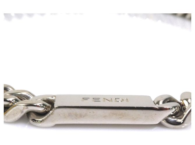 Fendi Silver Metal Necklace Silvery - view 4