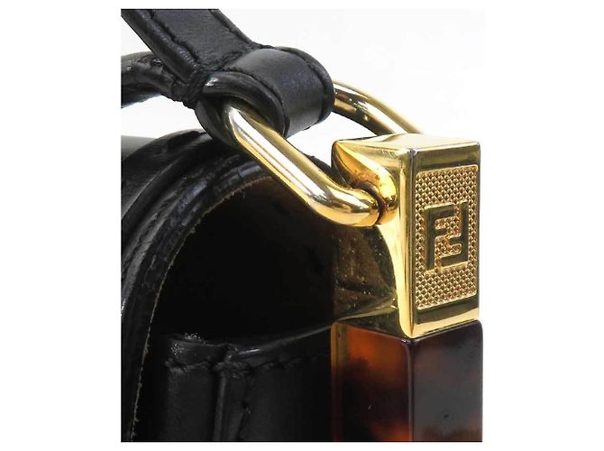 Borsa a Spalla Fendi Moonlight Marrone Nero - vista 10