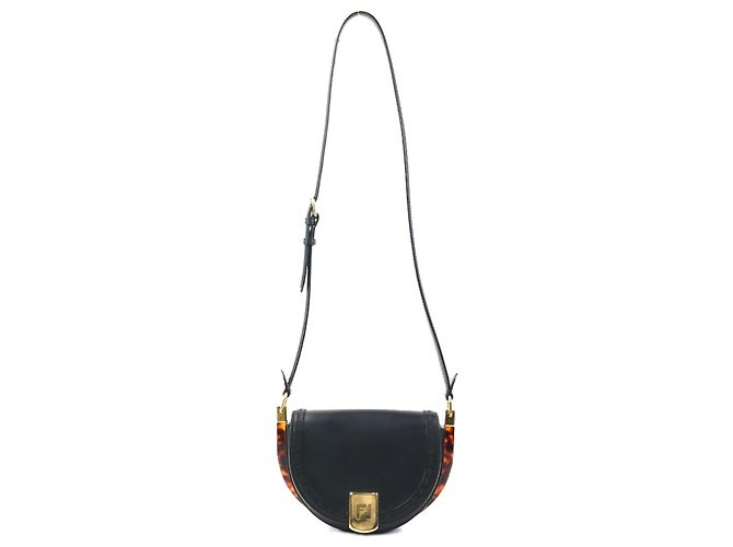 Borsa a Spalla Fendi Moonlight Marrone Nero - vista 17