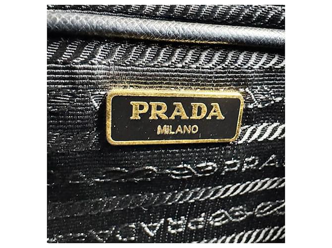 Borsa in nylon nero e pelle Prada - vista 11