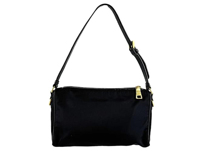 Borsa in nylon nero e pelle Prada - vista 3