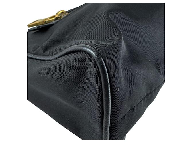 Borsa in nylon nero e pelle Prada - vista 9