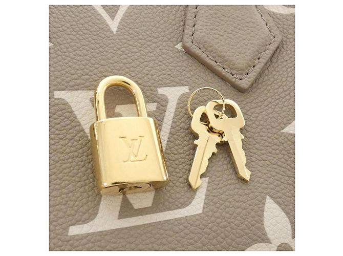 Bolso Boston Louis Vuitton Monogram Empreinte Beige Gris - vista 4
