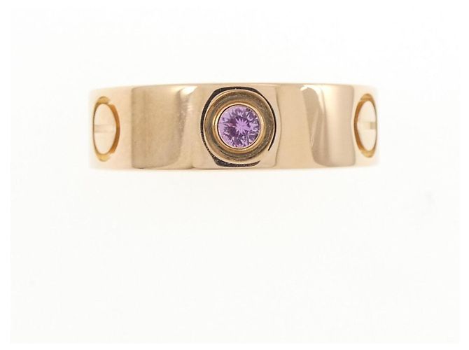 Anello Cartier Love 1P in oro rosa 18K con zaffiro - vista 2