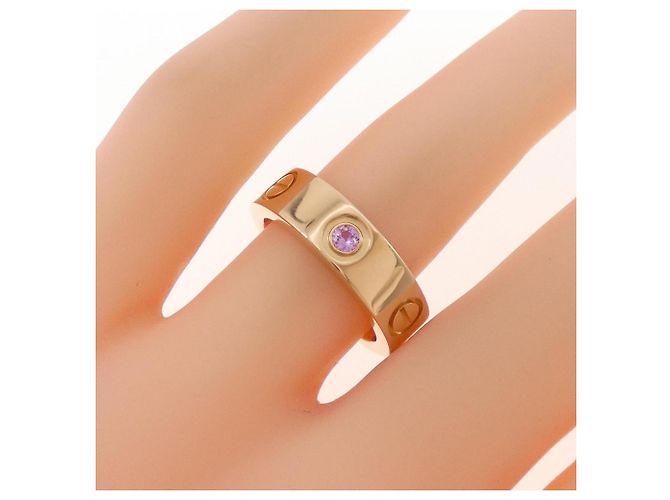 Anello Cartier Love 1P in oro rosa 18K con zaffiro - vista 5
