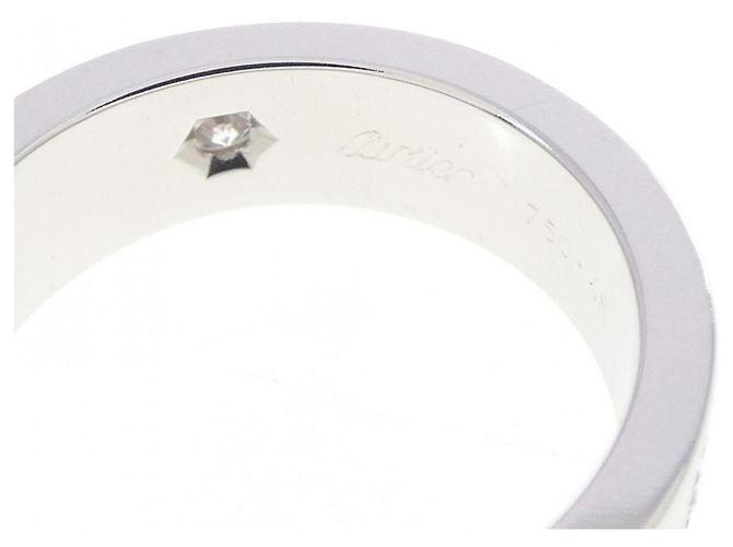 Cartier Love Ring mit halbem Diamanten in Weißgold - Ansicht 4