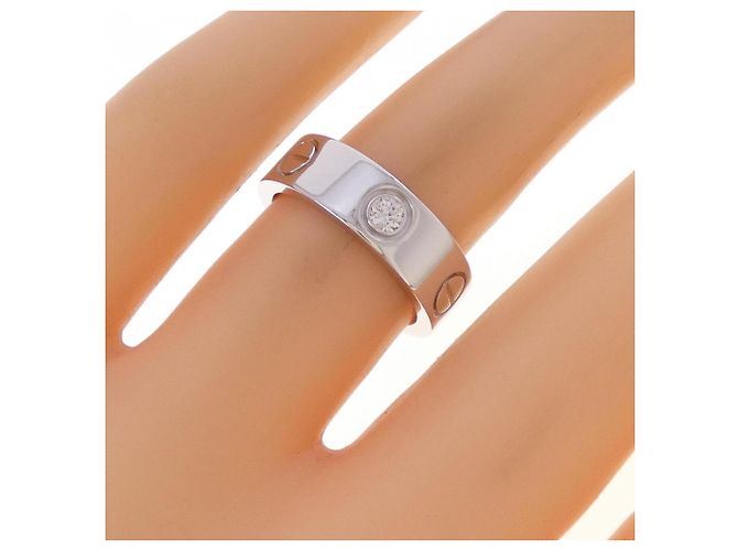 Cartier Love Ring mit halbem Diamanten in Weißgold - Ansicht 5
