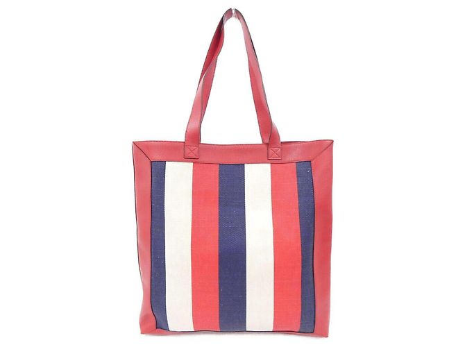 Borsa Gucci in tela blu e pelle - vista 2