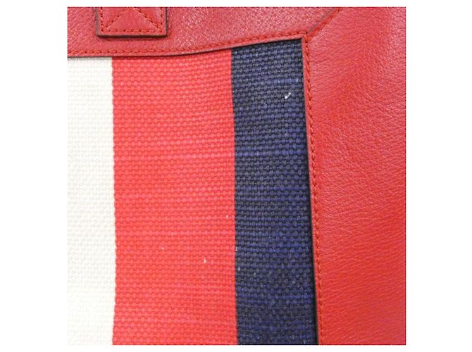 Borsa Gucci in tela blu e pelle - vista 6