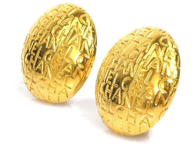 Orecchini a clip in metallo dorato Chanel D'oro - vista 3