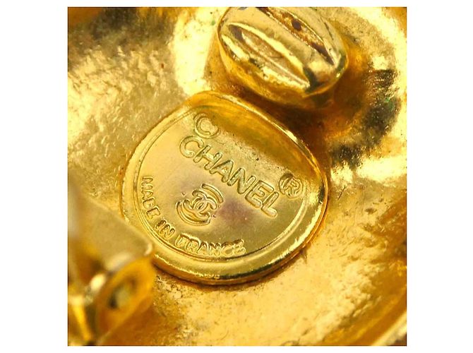 Orecchini a clip in metallo dorato Chanel D'oro - vista 9