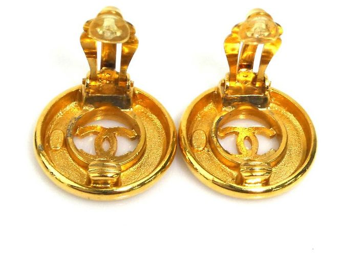 Orecchini a clip in metallo dorato Chanel D'oro - vista 7
