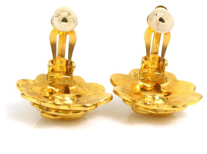 Chanel Gold Clip Earrings Golden - view 5