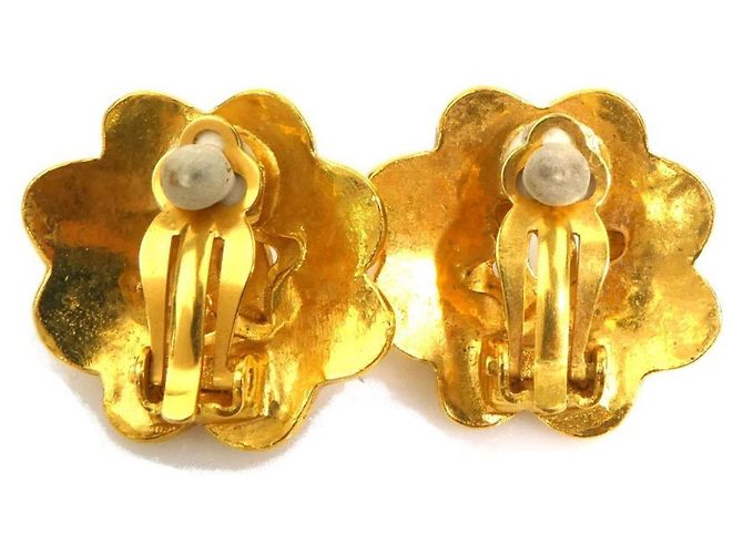 Chanel Gold Clip Earrings Golden - view 6