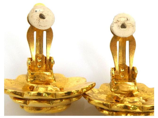 Chanel Gold Clip Earrings Golden - view 7