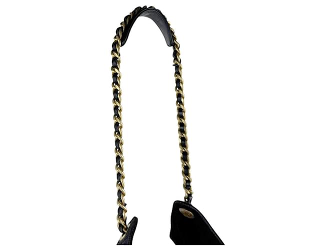 Borsa a tracolla CHANEL25 Medium in denim Chanel Nero - vista 10