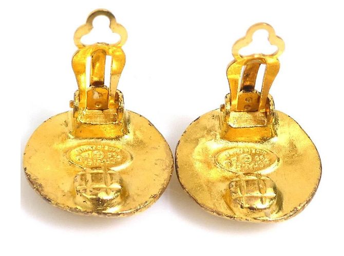 Orecchini a clip dorati Chanel D'oro - vista 7