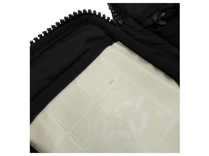 Borsa a tracolla Chanel Sport Line 22059 Nero Bianco - vista 8