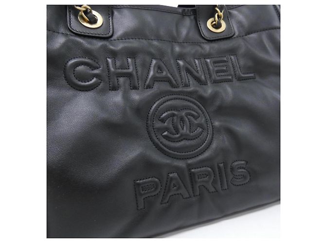Borsa Chanel Deauville Line AS3257 Nero - vista 4