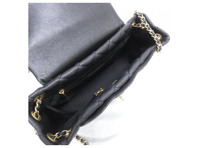 Borsa Chanel nera in pelle di vitello e agnello Nero - vista 5