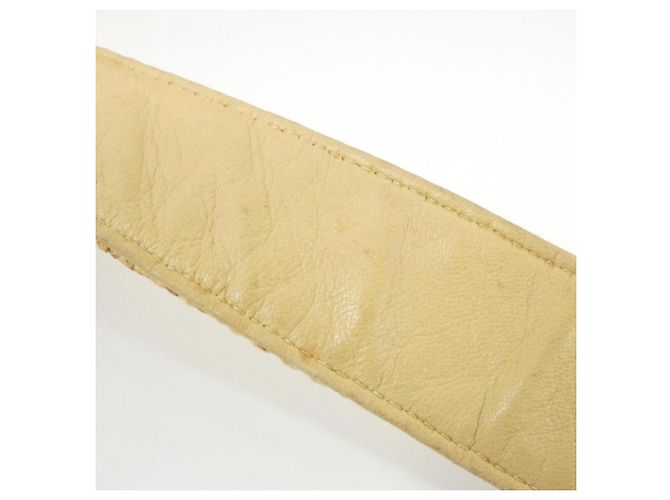 Borsa a tracolla Chanel in rafia beige - vista 8