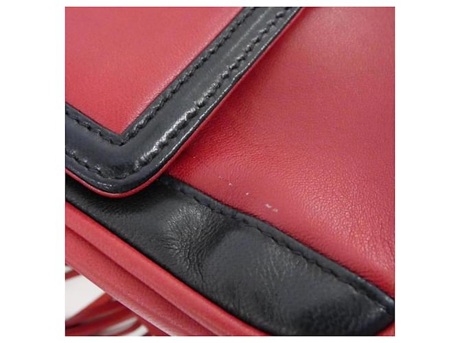 Borsa a tracolla Chanel blu navy e rosso - vista 5