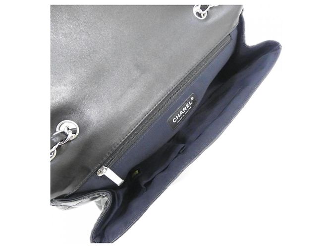 Borsa a tracolla Chanel in pelle di agnello nera Nero - vista 6