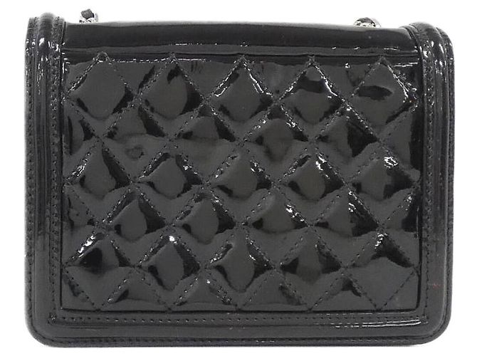 Borsa a tracolla Chanel Boy Line 92071 Nero Bianco - vista 2